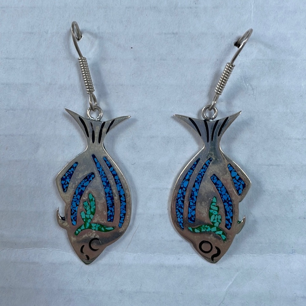 925 Sterling fish Earrings